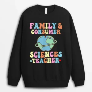 Family And Consumer Science Facs Teacher Back To School Sweatshirt - Black