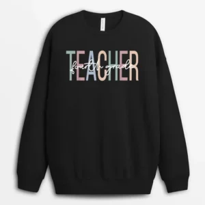 Fourth Grade Teacher Boho 4th Grade Teacher Sweatshirt - Black