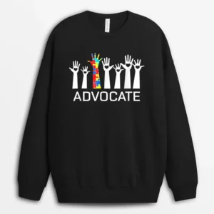 Gifts For ABA Therapist Teacher Parent Autism Awareness Sweatshirt - Black