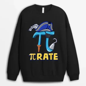 Happy Pi Day Pirate Kids Math Teachers Students Mathematics Sweatshirt - Black
