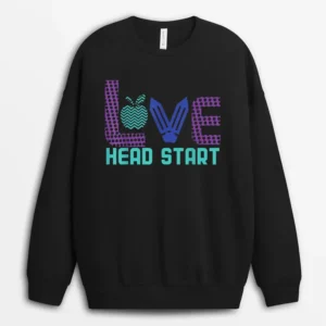 Head Star Love Head Start For Teacher Sweatshirt - Black