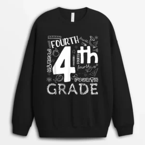 Hello 4th Grade Teacher Boys And Team Fourth Grade Girls Sweatshirt - Black