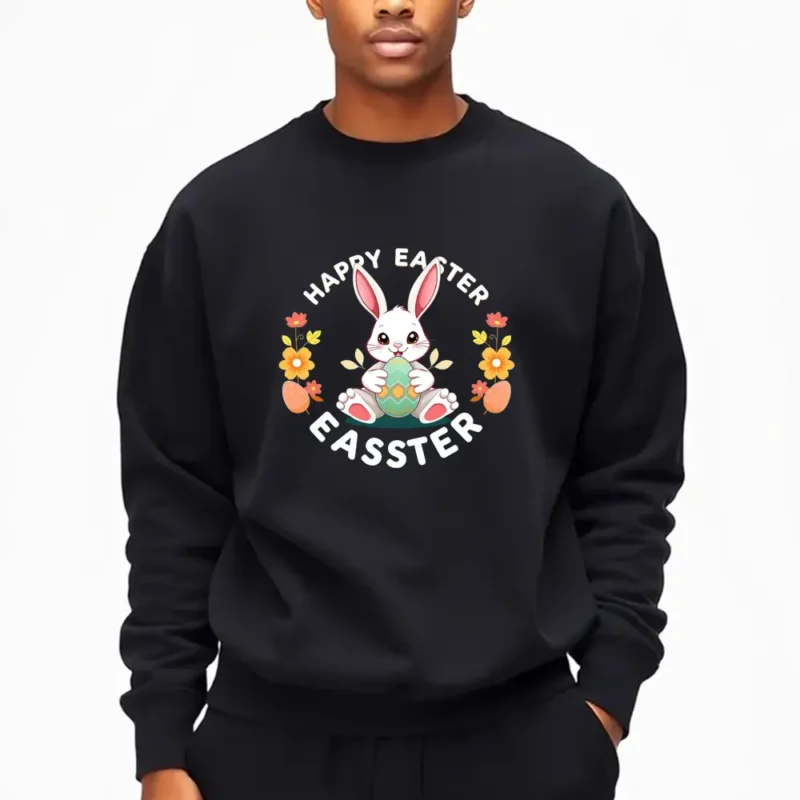 Holographic Easter Stickers For Kids Sweatshirt