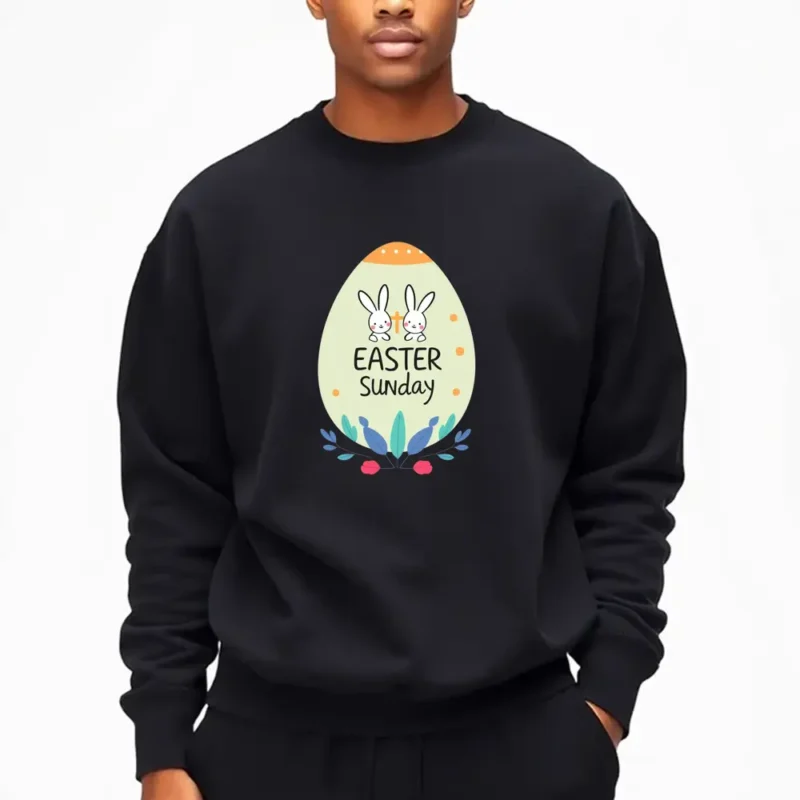 Personalized Easter Basket With Name Tag Sweatshirt