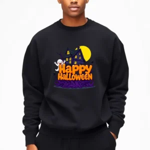 Pumpkin-Shaped LED Lantern With Handle Sweatshirt