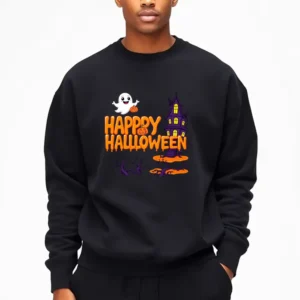 Pumpkin Spice Candle With Halloween Label Sweatshirt